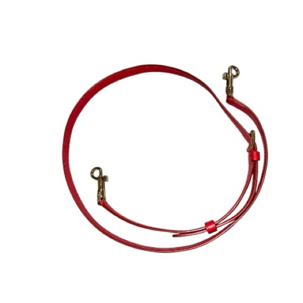 Detachable and adjustable Red Leather replacement bag Strap. New!
